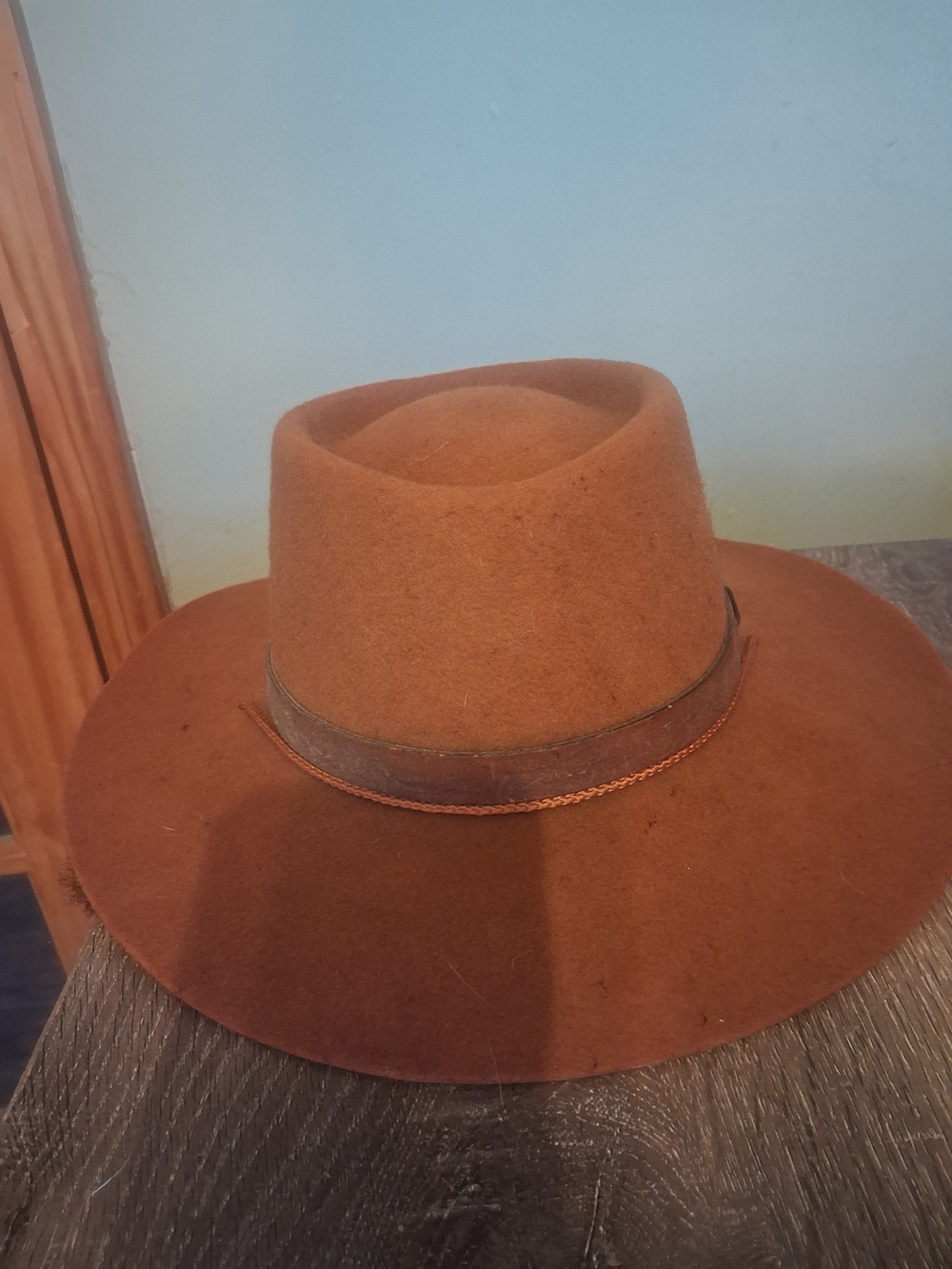 Brown Wool Felt Western Fedora Hat - New York Hat Company